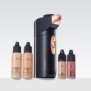Luminess Airbrush Makeup Device in Black with Rose Gold Accents